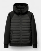 Men's Hooded Hybrid Softshell Jacket Lightweight Autumn Winter Layer