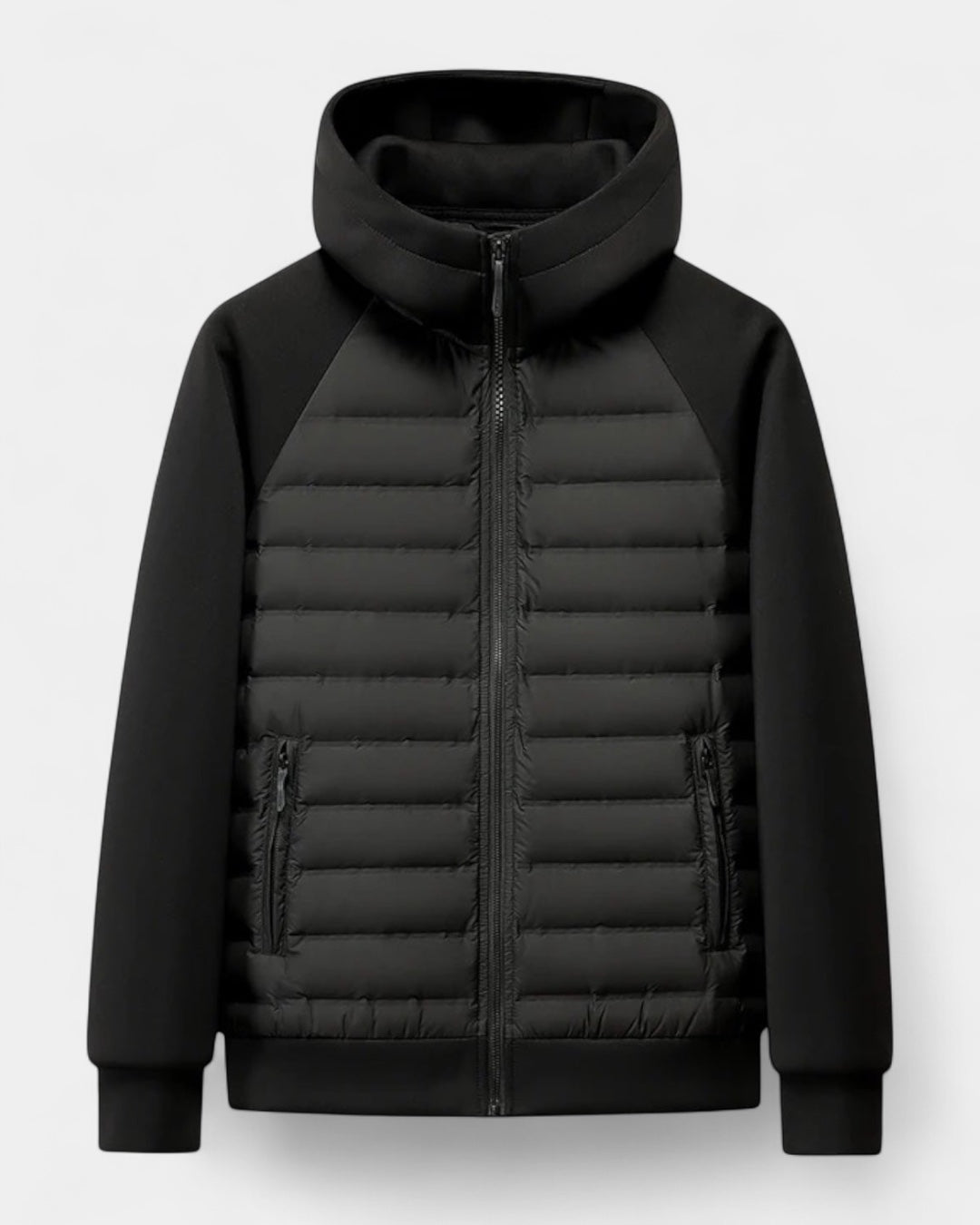 Men's Hooded Hybrid Softshell Jacket Lightweight Autumn Winter Layer
