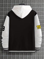 Men's Colour Block Jacket Casual Baseball Collar Zip Up