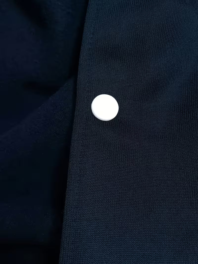 Men's Colour Block Jacket Casual Baseball Collar Zip Up