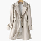 Women's Single-Breasted Trench Coat – Tailored Transitional Layer