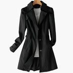 Women's Single-Breasted Trench Coat – Tailored Transitional Layer