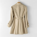Women's Single-Breasted Trench Coat – Tailored Transitional Layer