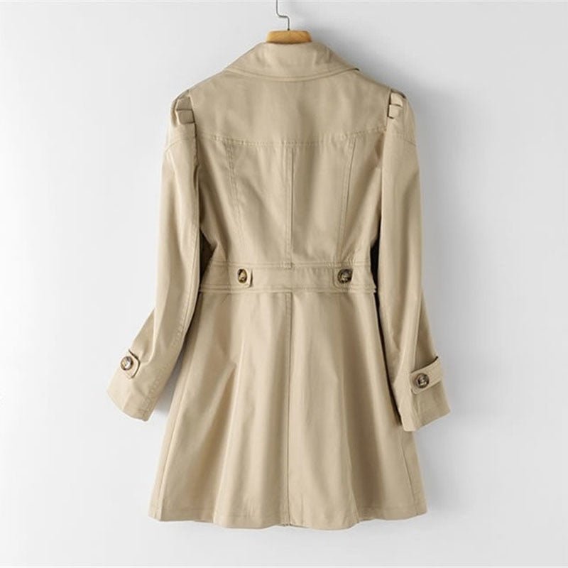 Women's Single-Breasted Trench Coat – Tailored Transitional Layer