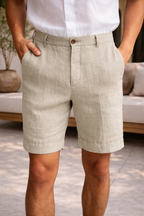 Men's Tailored Linen Blend Shorts Smart Summer Style