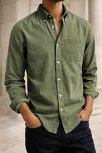 Men's Cotton Button Down Shirt Everyday Smart Casual