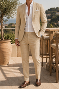 Men's Tailored Linen Suit Set Refined Occasion Wear