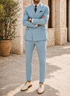 Men's Tailored Slim Fit Two Piece Wedding Suit
