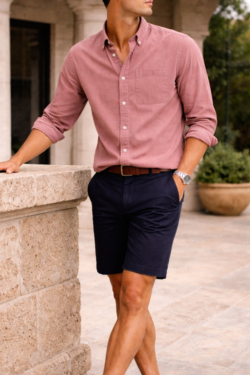 Men's Cotton Button Down Shirt Everyday Smart Casual
