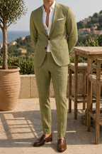 Men's Tailored Linen Suit Set Refined Occasion Wear