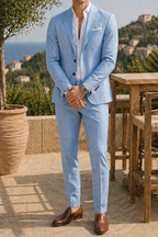 Men's Tailored Linen Suit Set Refined Occasion Wear