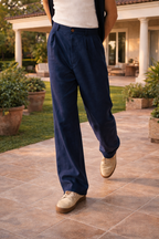 Men's Wide Leg Linen Trousers Relaxed Pleated Summer Style