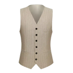 Men's Pinstripe Three Piece Suit Tailored Wedding and Formal