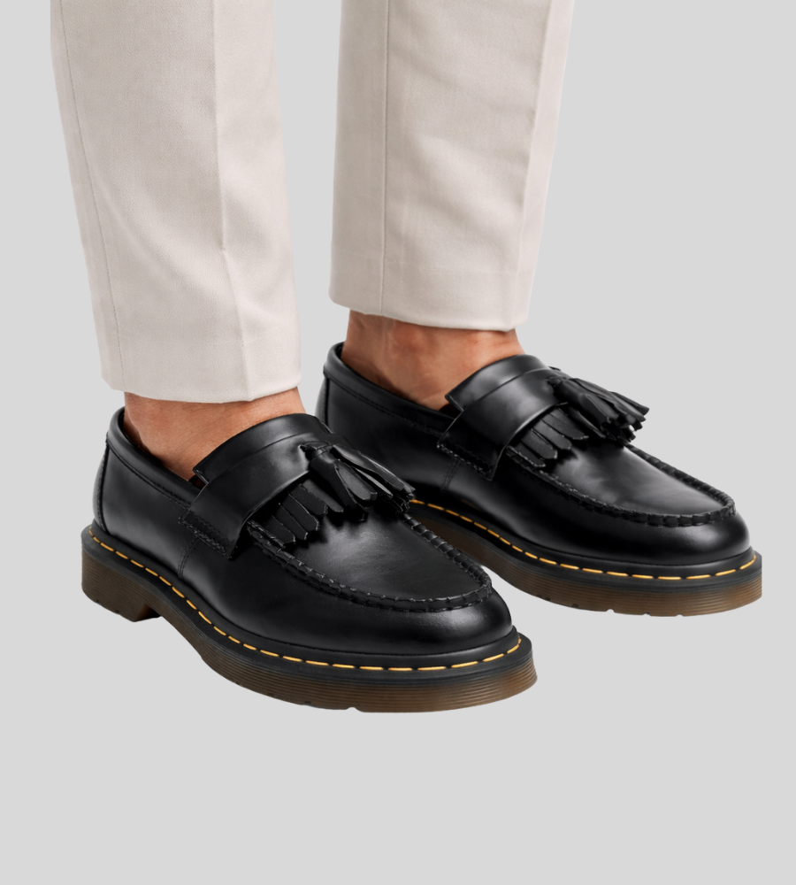 Men's Tassel Detail Chunky Sole Leather Loafers