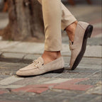 Men's Suede Horsebit Loafers Sleek Slip On Formal Shoes