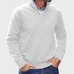 Men's Quarter Zip Sweater Refined Knit Layer for Smart