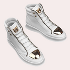 Men's High Top Sneakers Metallic Toe Statement Streetwear Trainers