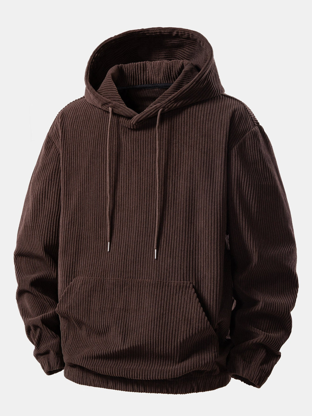 Men's Ribbed Corduroy Tracksuit Relaxed Hoodie and Tapered Joggers