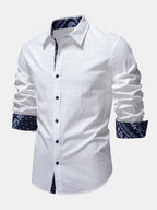 Men's Cotton Shirt and Linen Blend Trouser Set