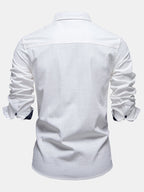 Men's Cotton Shirt and Linen Blend Trouser Set