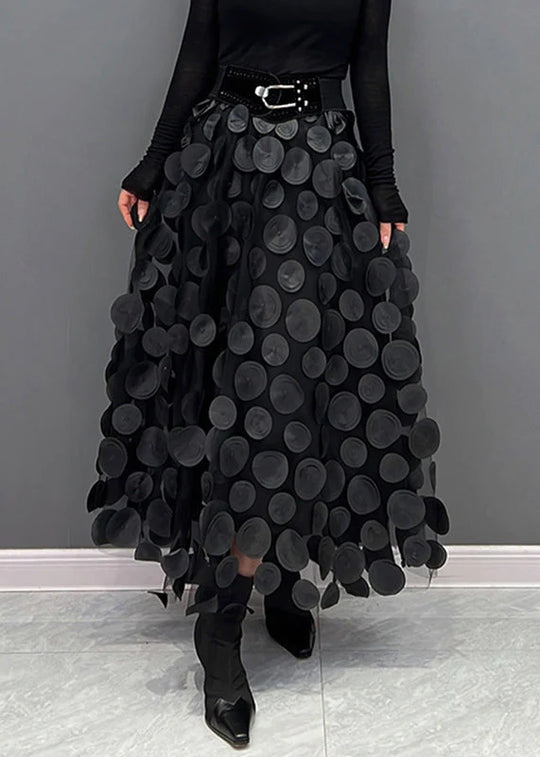 Women's High-Waist Flowing Maxi Skirt in Bold Print