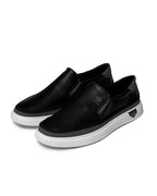 Men's Lightweight Leather Slip On Everyday Comfort Trainers