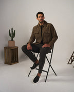Men's Lightweight Leather Slip On Everyday Comfort Trainers