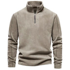 Men's Quarter Zip Fleece Sweatshirt Warm Casual Pullover