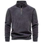Men's Quarter Zip Fleece Sweatshirt Warm Casual Pullover
