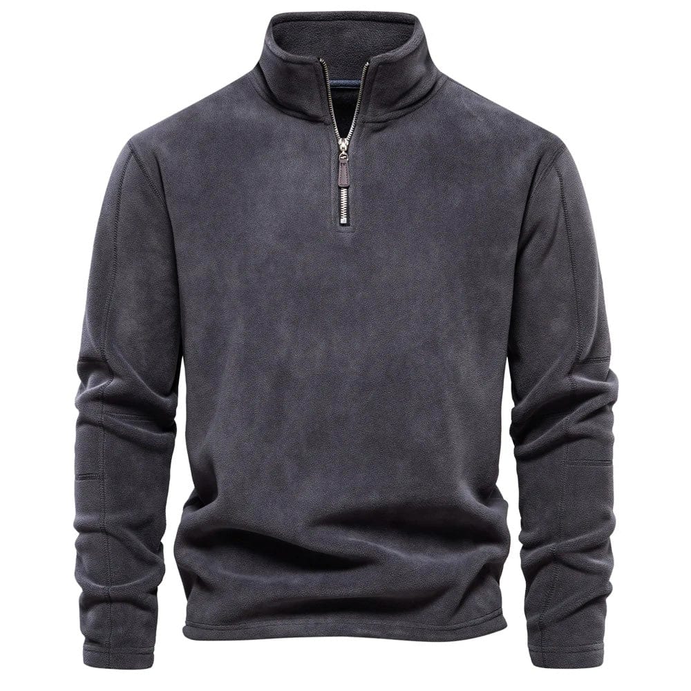 Men's Quarter Zip Fleece Sweatshirt Warm Casual Pullover