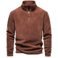 Men's Quarter Zip Fleece Sweatshirt Warm Casual Pullover
