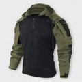Men's Hooded Tactical Sweatshirt Half Zip Outdoor Layer