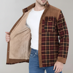Men's Fleece Lined Flannel Jacket Warm Casual Layer