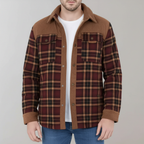 Men's Fleece Lined Flannel Jacket Warm Casual Layer
