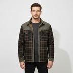 Men's Fleece Lined Flannel Jacket Warm Casual Layer