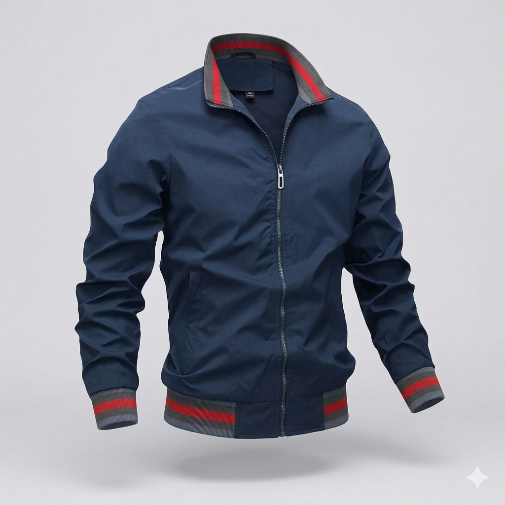 Men's Lightweight Summer Jacket Breathable Stylish Zip Front Casual