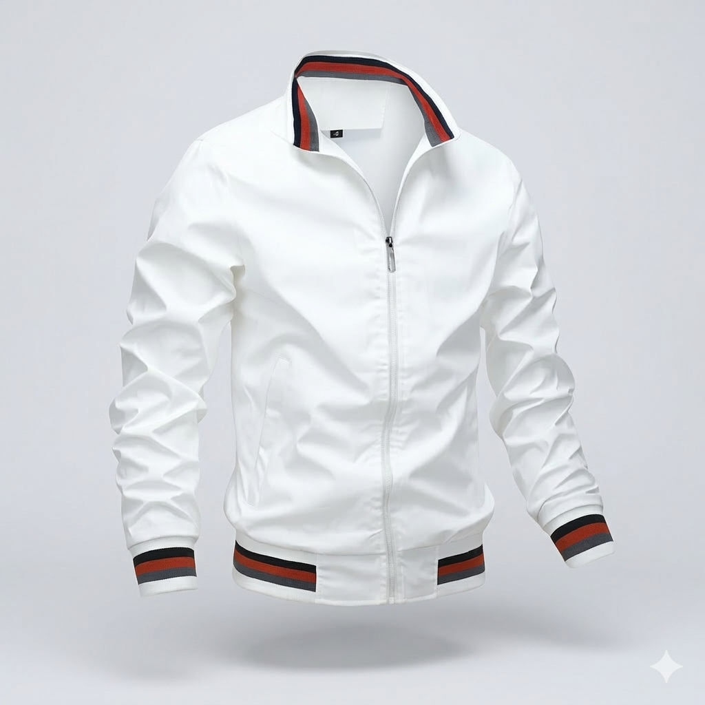 Men's Lightweight Summer Jacket Breathable Stylish Zip Front Casual