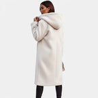 Women's Plush Faux‑Fleece Long Coat