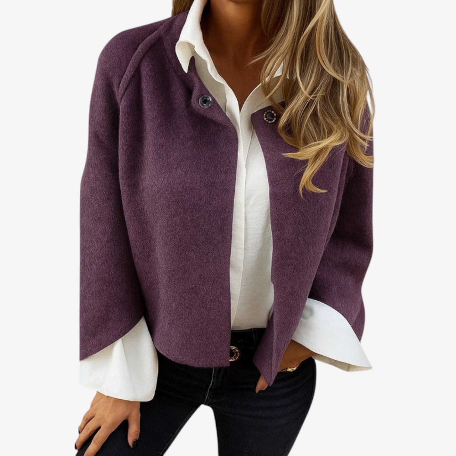 Women's Cropped Cape Jacket – Oversized Batwing Layer