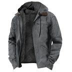 Men's Removable Hood Winter Jacket Warm Full Zip Layer