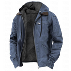 Men's Removable Hood Winter Jacket Warm Full Zip Layer