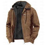 Men's Removable Hood Winter Jacket Warm Full Zip Layer