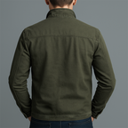 Men's Vintage Zip Jacket Stand Collar Autumn Winter Layer