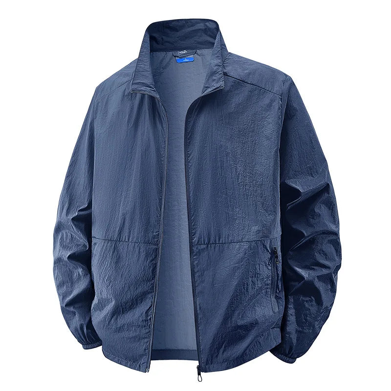 Men's Lightweight Zip Jacket Multi Pocket Spring Summer Layer