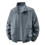 Men's Lightweight Zip Jacket Multi Pocket Spring Summer Layer