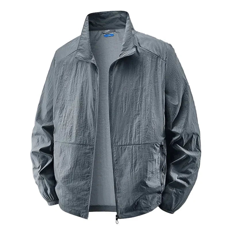 Men's Lightweight Zip Jacket Multi Pocket Spring Summer Layer