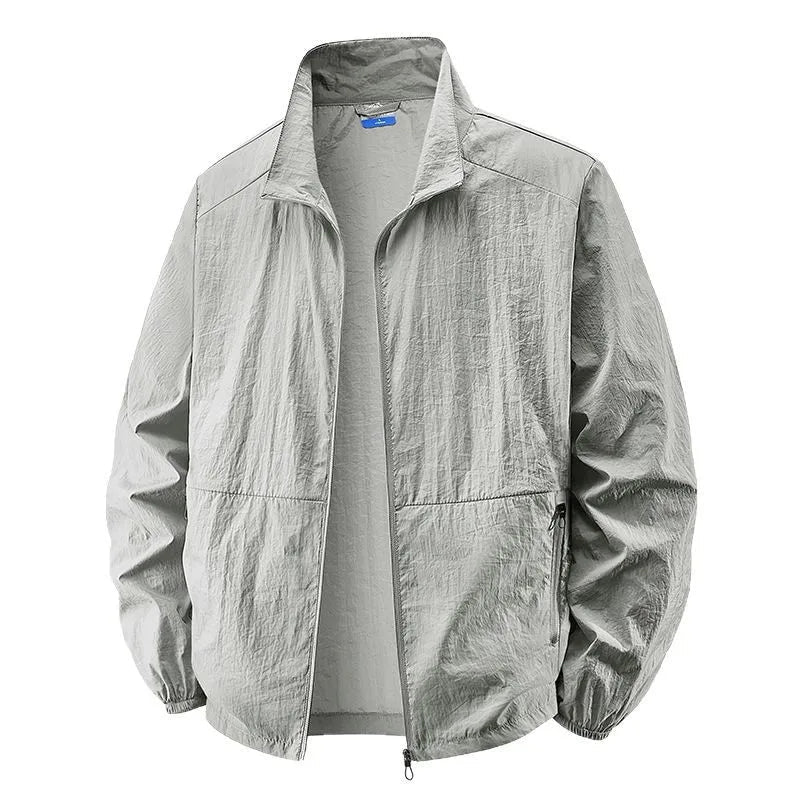 Men's Lightweight Zip Jacket Multi Pocket Spring Summer Layer
