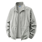 Men's Lightweight Zip Jacket Multi Pocket Spring Summer Layer