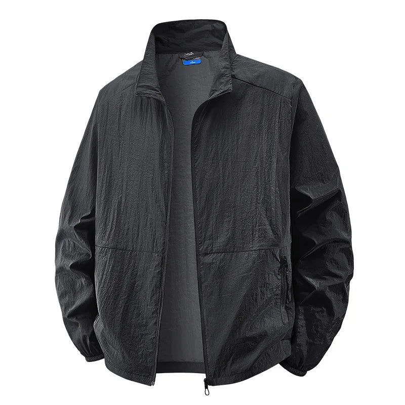 Men's Lightweight Zip Jacket Multi Pocket Spring Summer Layer