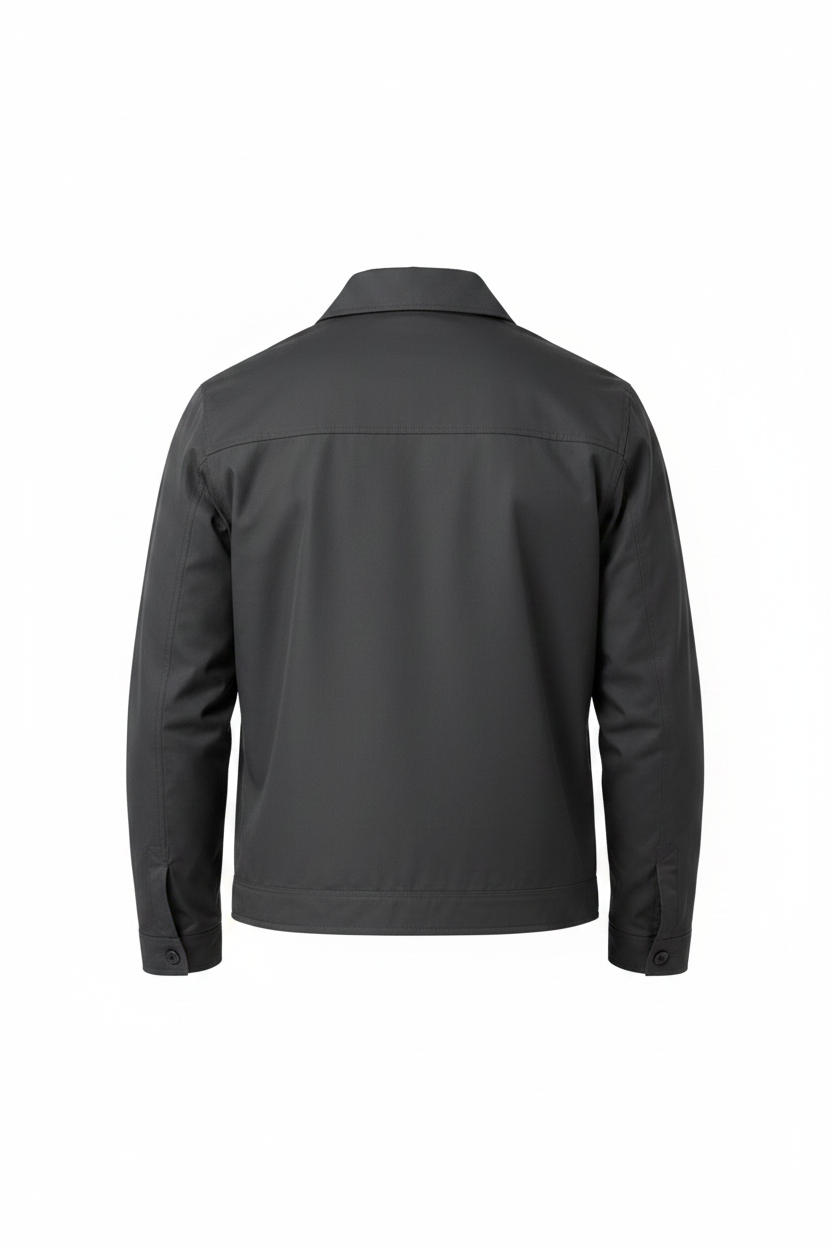 Men's Zip Front Harrington Jacket Lightweight Smart Casual Layer
